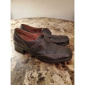 Josef Seibel Biscay Dark Brown Leather Loafer Comfort 8/8.5 39 Academia Career